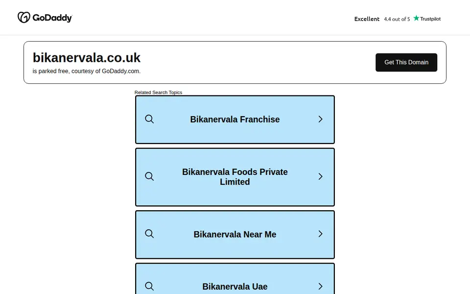 The top of bikanervala.co.uk