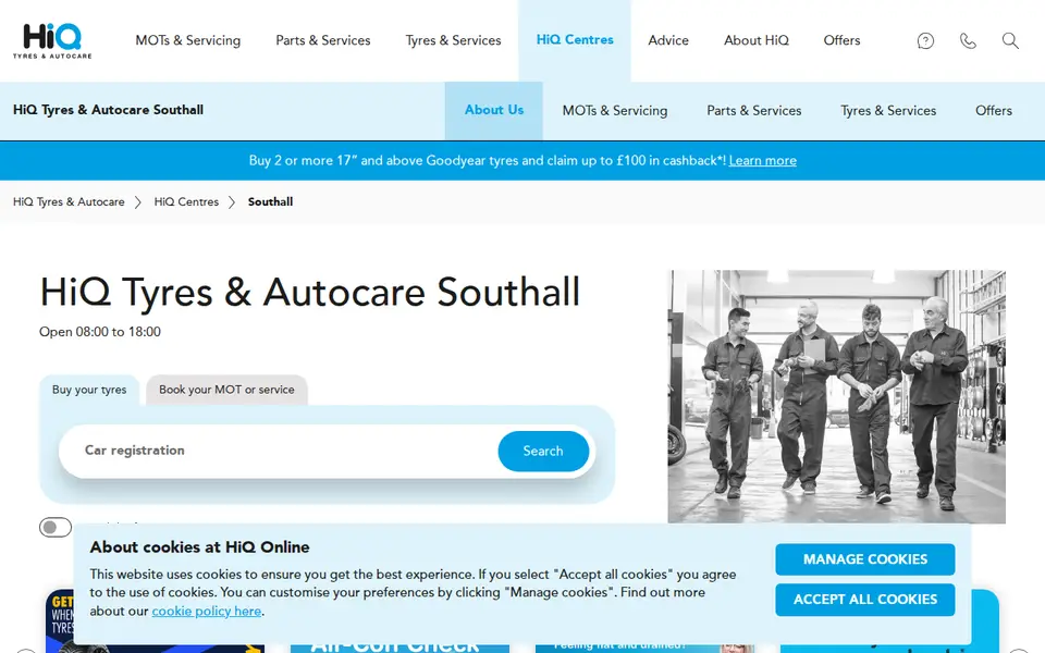 The top of hiqonline.co.uk