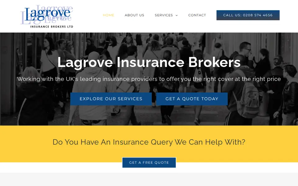 The top of lagroveinsurance.com