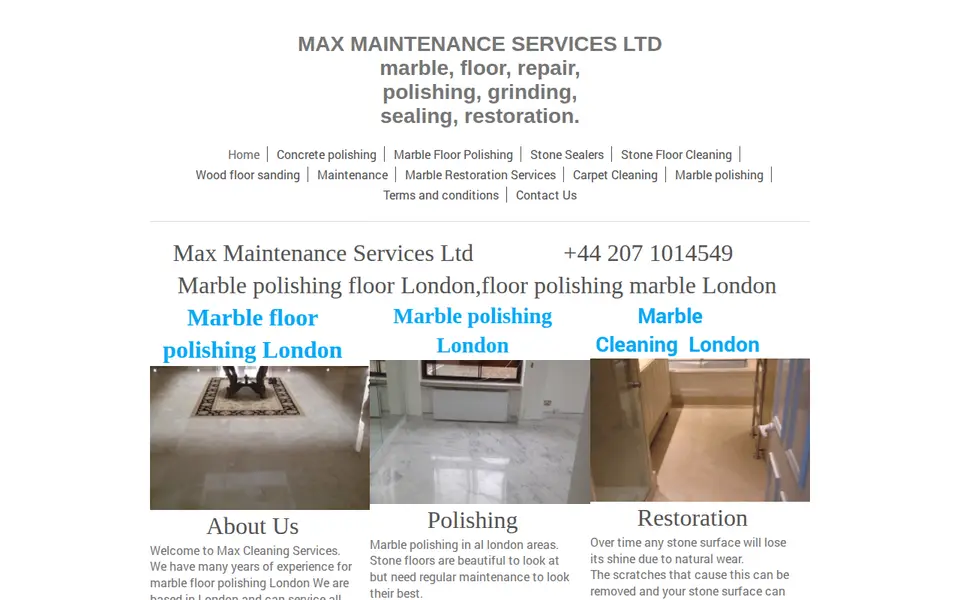 The top of marblerestorationservices.com