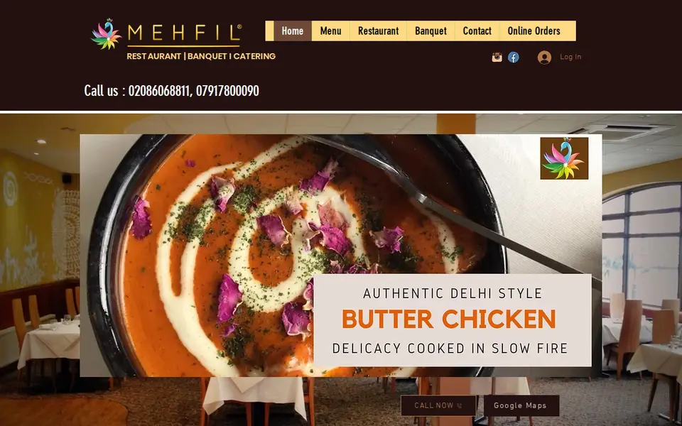 The top of mehfil.co.uk