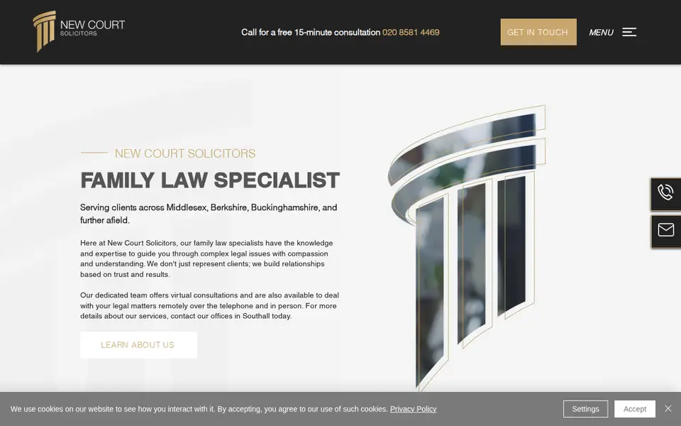 The top of newcourtsolicitors.co.uk