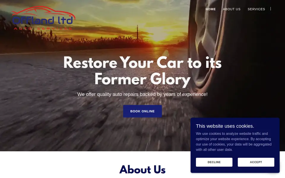 The top of offlandltd.co.uk