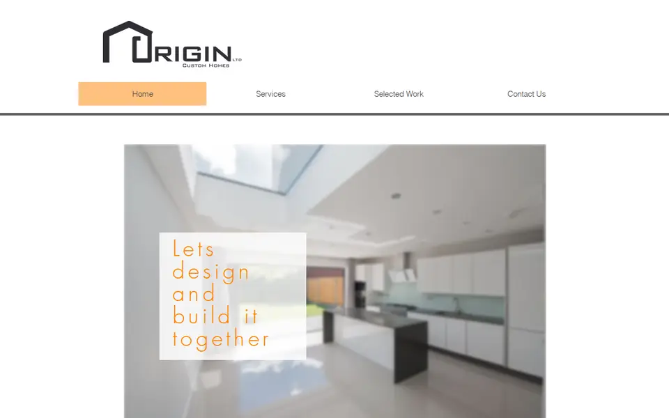 The top of origincustomhomes.com