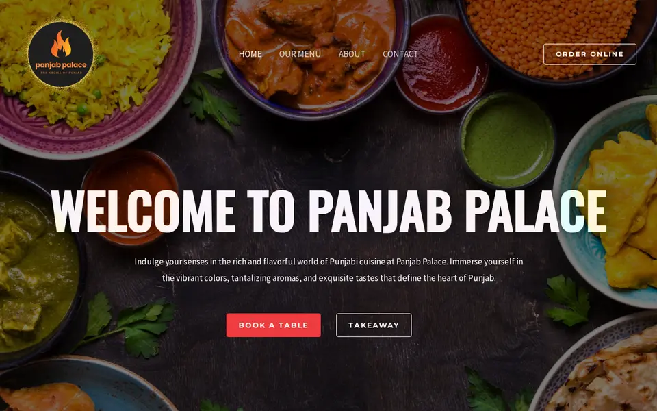 The top of panjabpalace.co.uk
