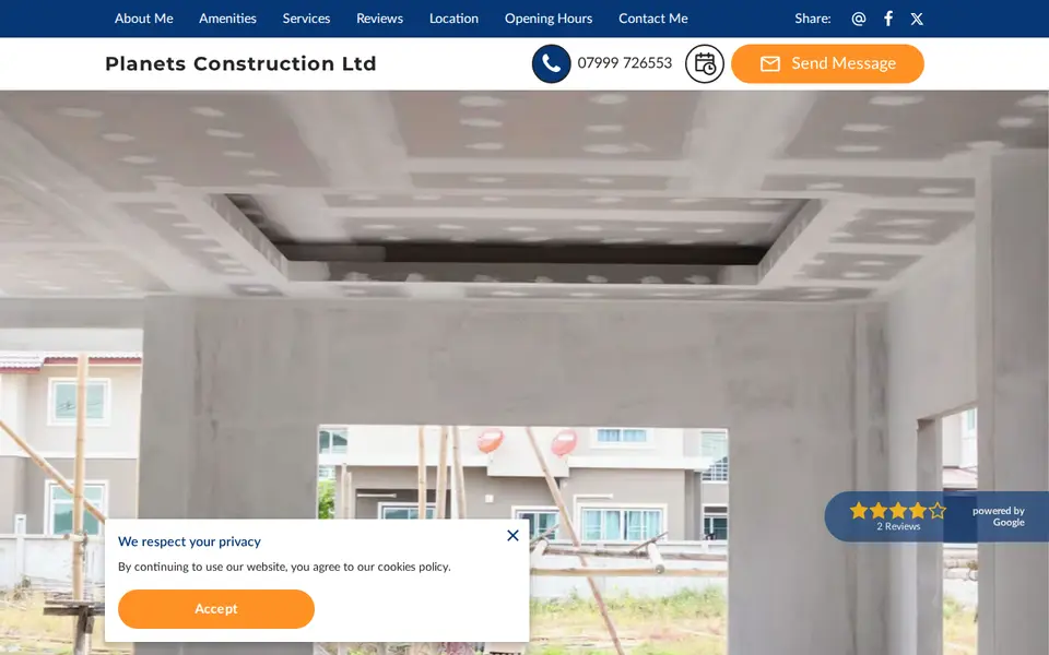 The top of planets-construction-ltd.ueniweb.com
