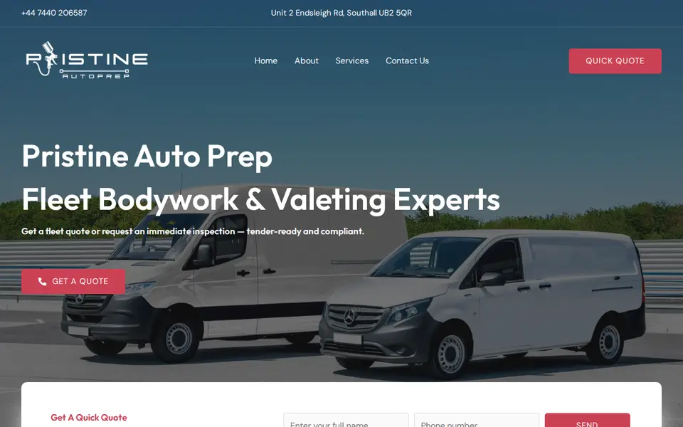 The top of pristineautoprep.com