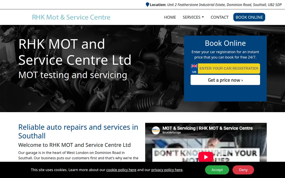 The top of rhkmot.co.uk