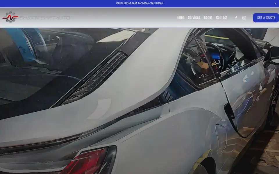 The top of shadowshiftauto.com