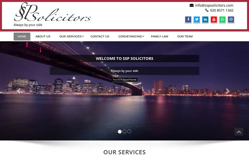 The top of sspsolicitors.com