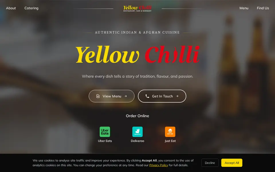 The top of yellowchilli.co.uk