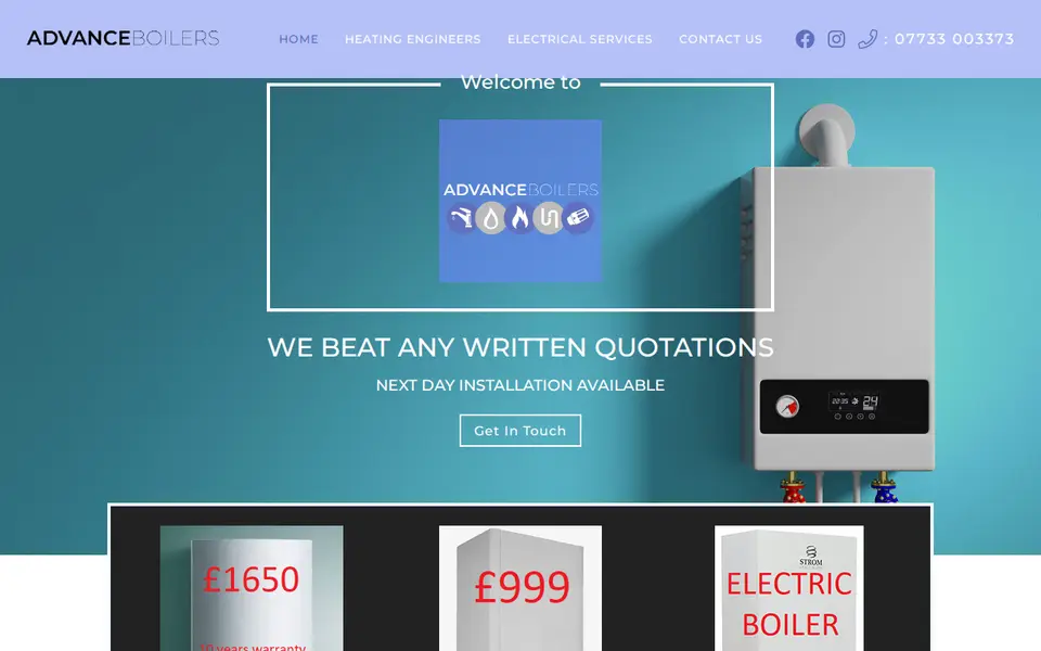 The top of advanceboilers.com