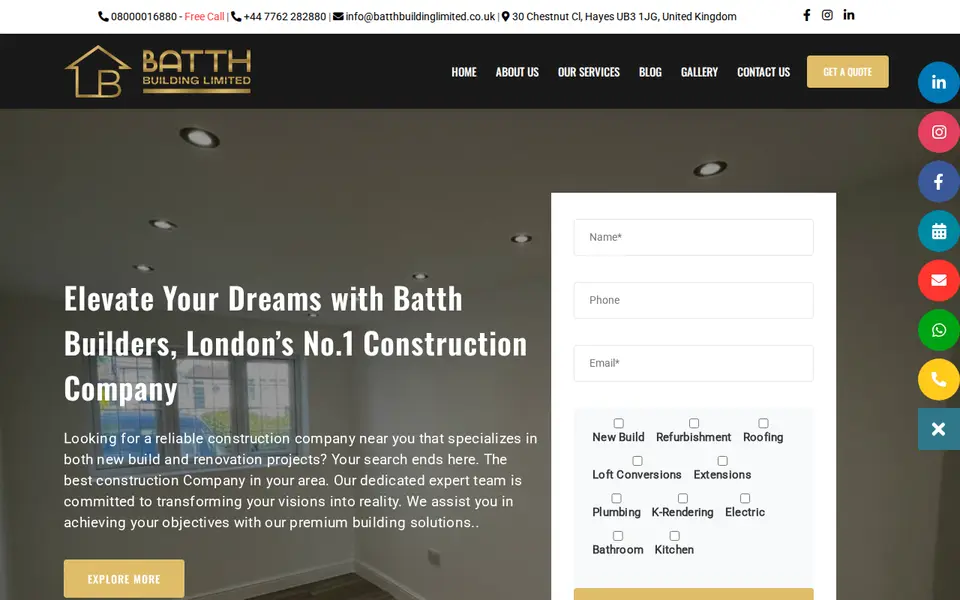 The top of batthbuildinglimited.co.uk