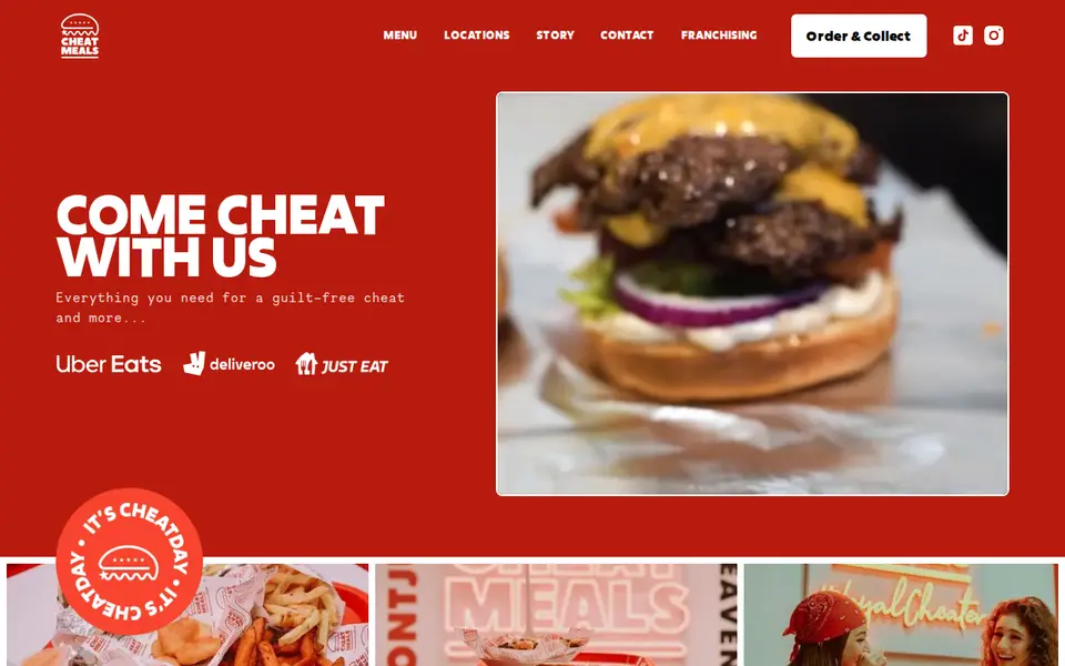 The top of cheatmeals.co.uk