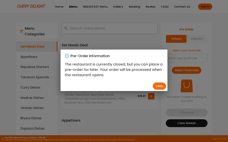 The top of currydelight4u.co.uk