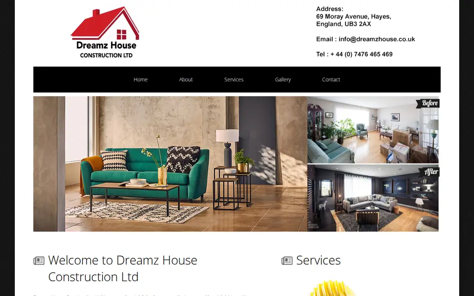 The top of dreamzhouse.co.uk