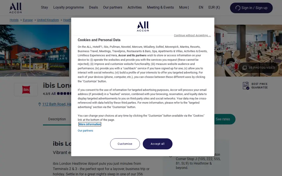 The top of all.accor.com