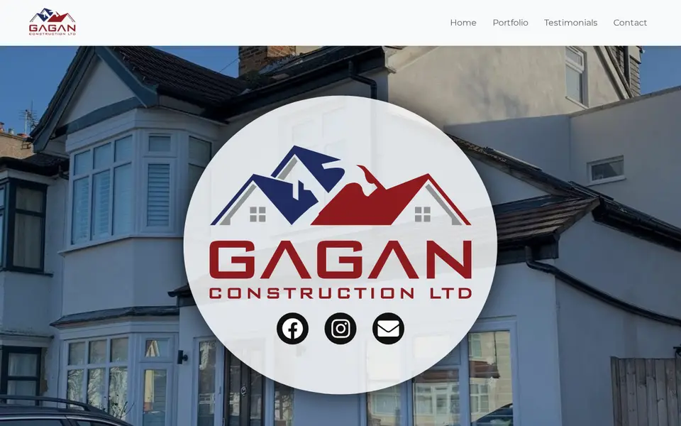 The top of gaganconstruction.com