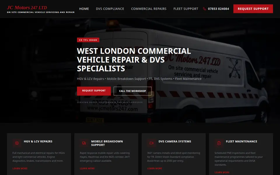 The top of jcmotors247.com
