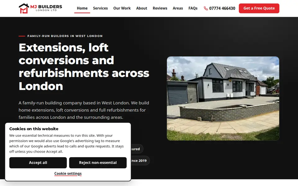 The top of mjbuilderslondon.co.uk