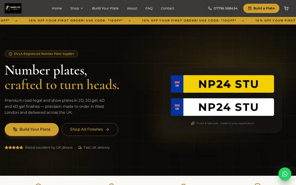 The top of number-plate-studio.co.uk