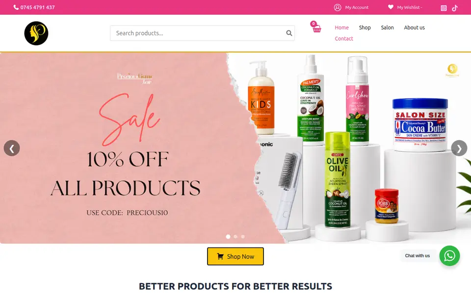 The top of preciousgems.uk