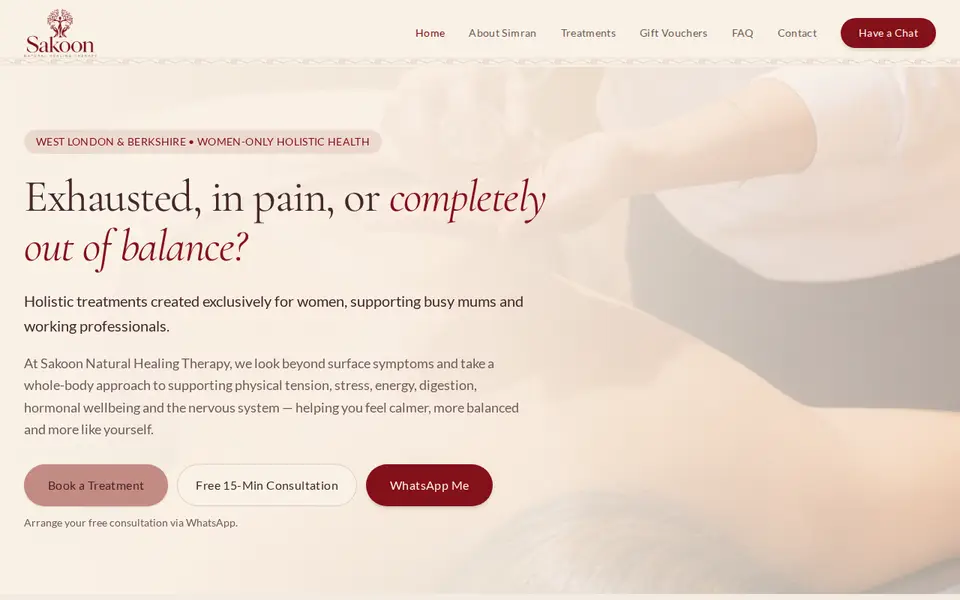 The top of sakoontherapy.com