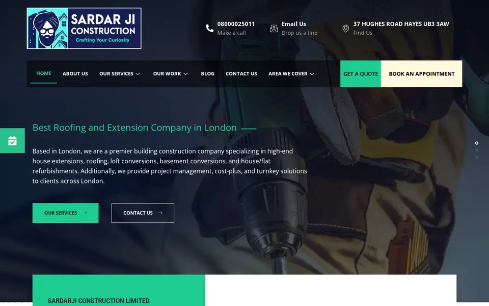 The top of sardarjiconstruction.co.uk