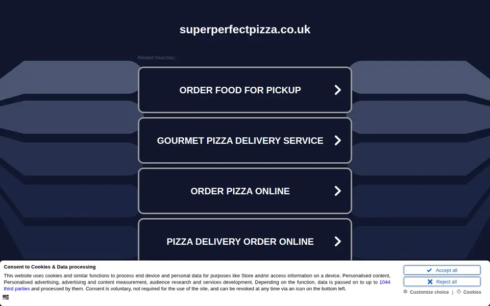 The top of superperfectpizza.co.uk
