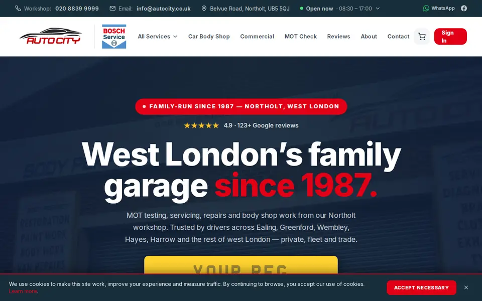 The top of autocity.co.uk