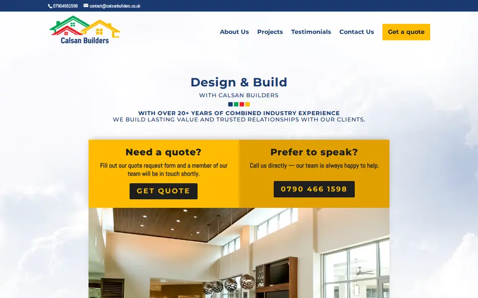 The top of calsanbuilders.co.uk