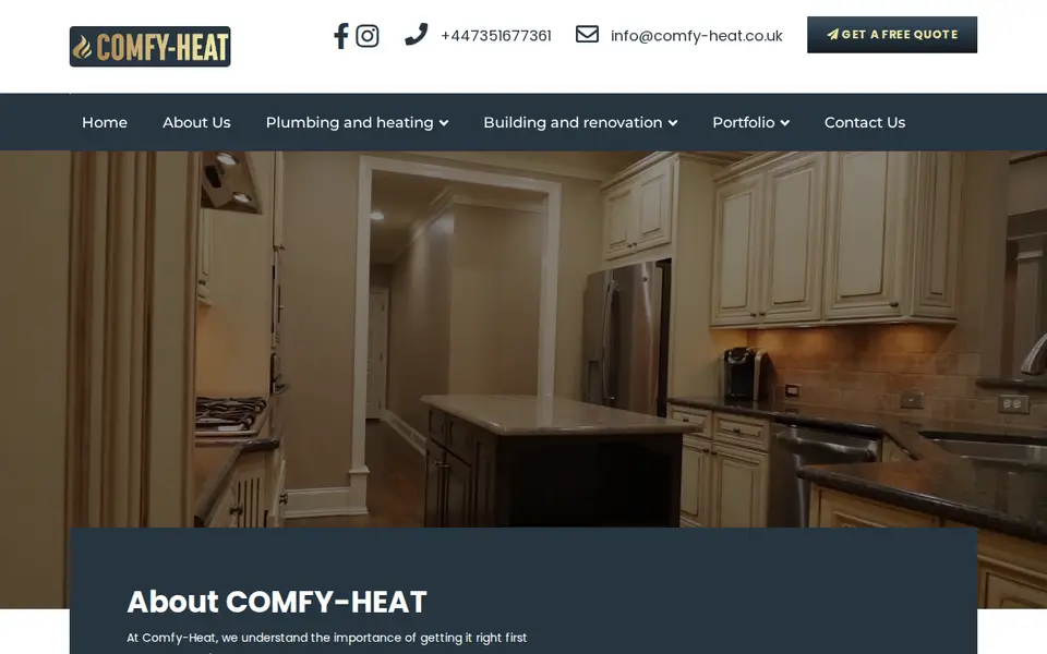 The top of comfy-heat.co.uk