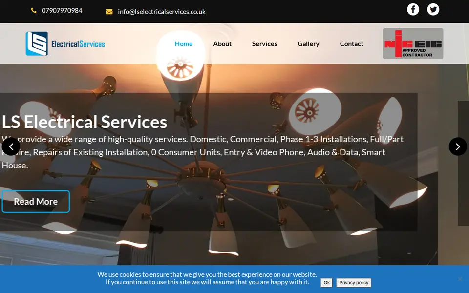The top of lselectricalservices.co.uk