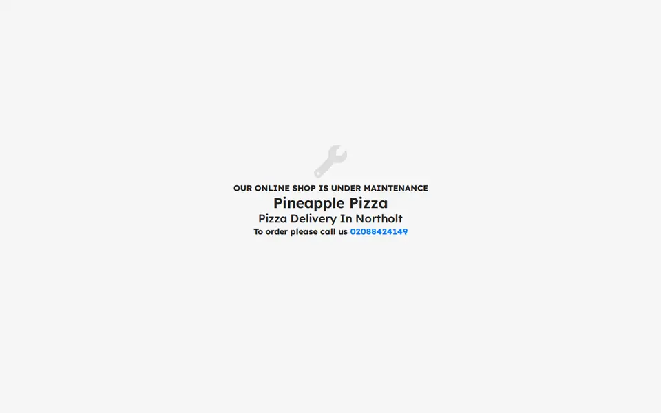 The top of pineapplepizza.co.uk