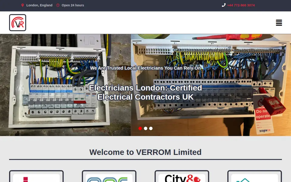 The top of verrom.co.uk