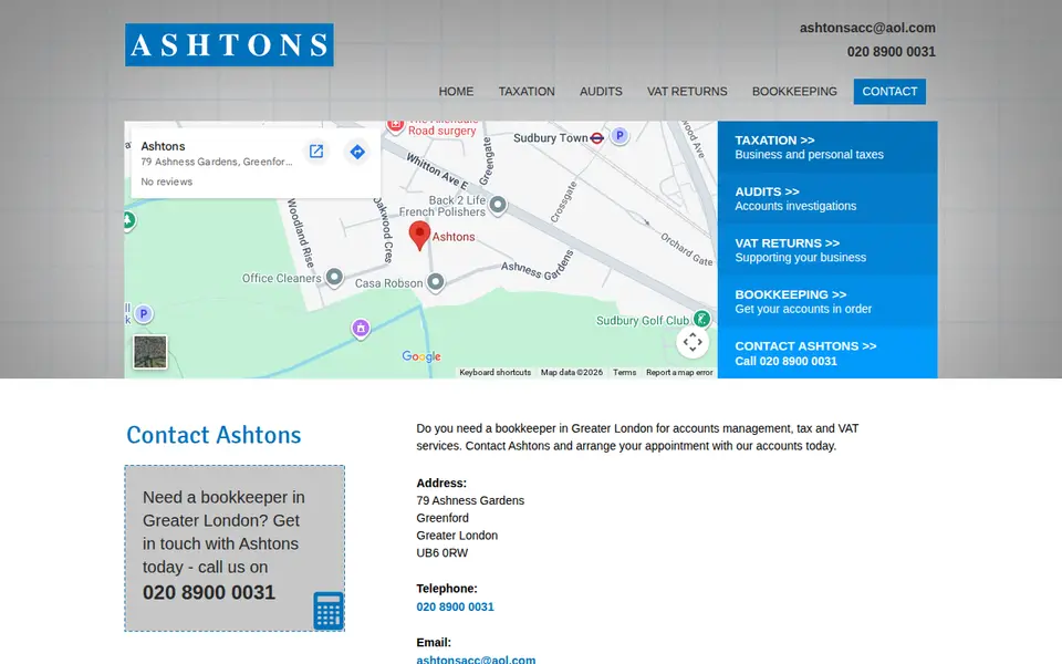 The top of ashtons-accountants.co.uk