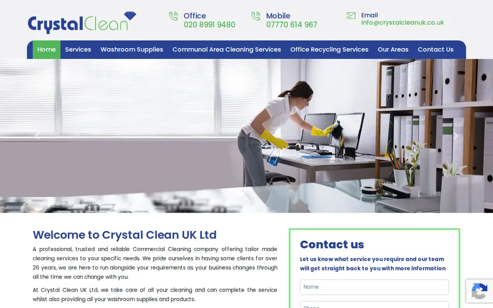 The top of crystalcleanuk.co.uk