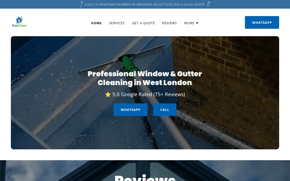 The top of evercleanlondon.co.uk
