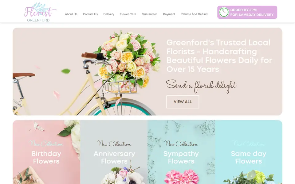 The top of floristgreenford.co.uk