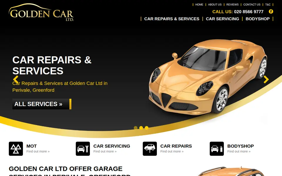 The top of goldencarltd.com