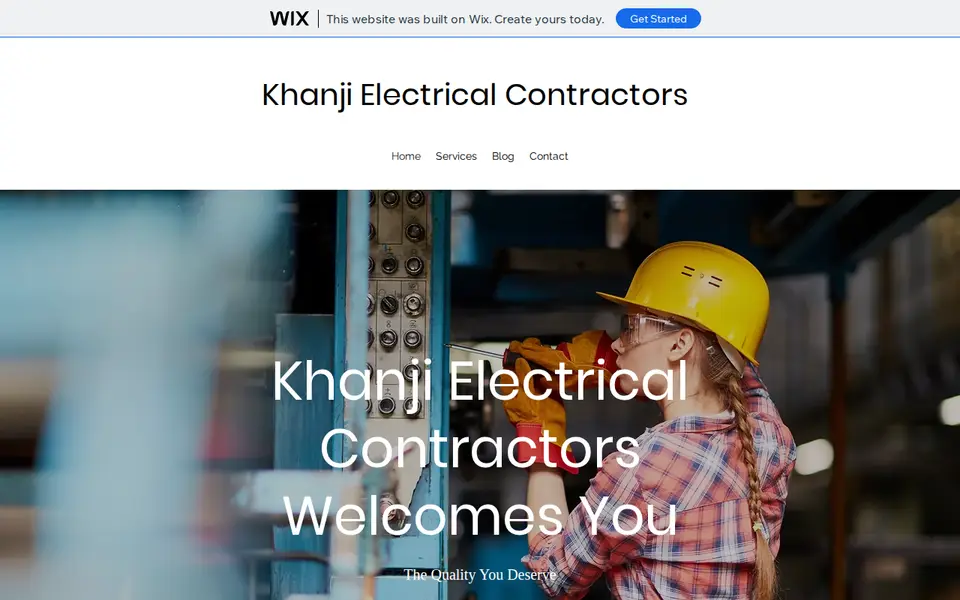 The top of khanjielectrical.wixsite.com
