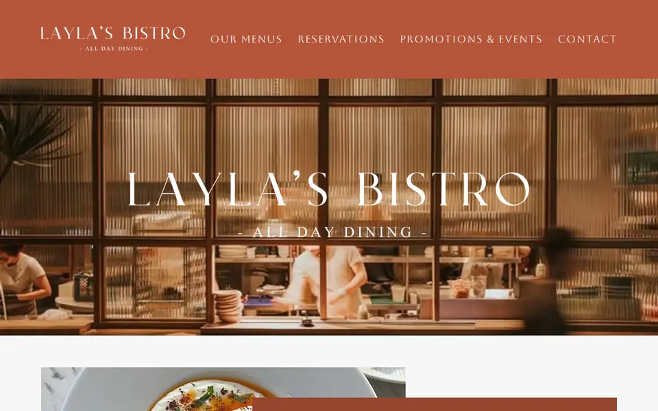 The top of laylasbistro.co.uk