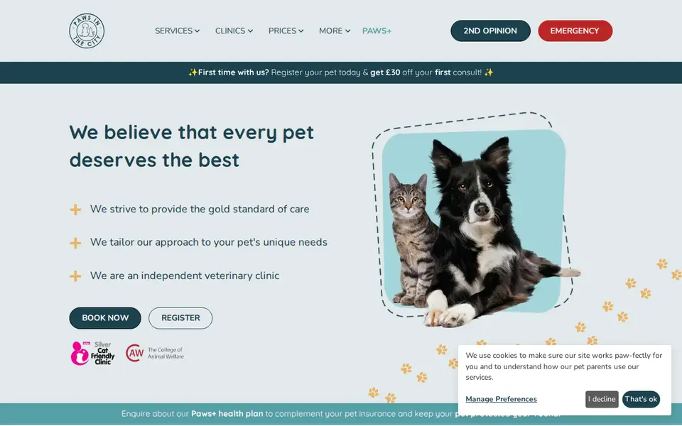 The top of pawsinthecityx.com