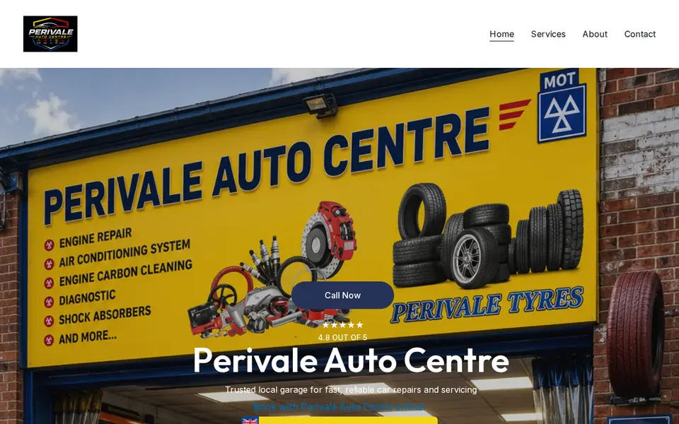 The top of perivaleautocentre.co.uk