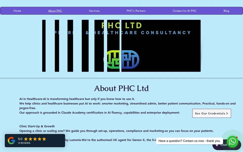 The top of mnphc.co.uk