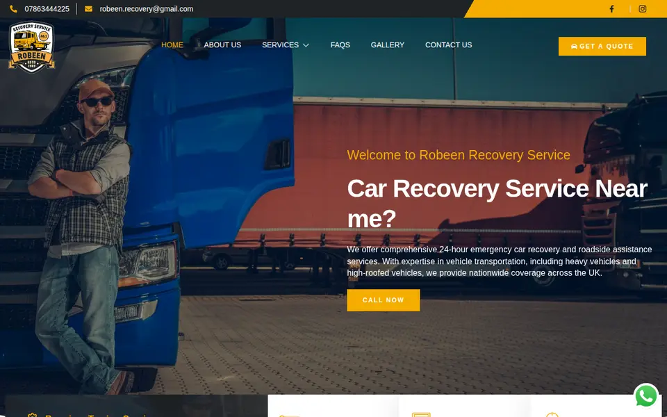 The top of robeenrecovery.co.uk