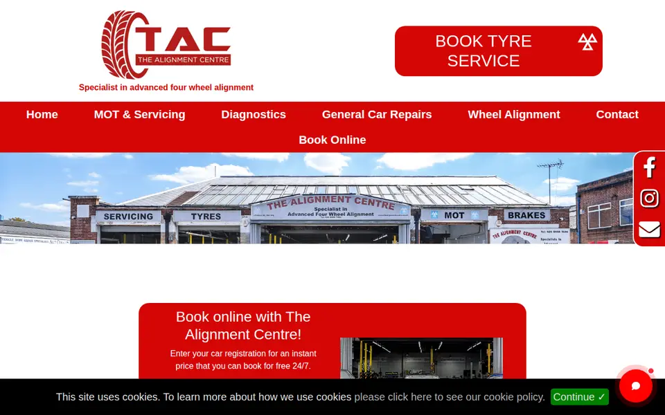 The top of thealignmentcentre.co.uk