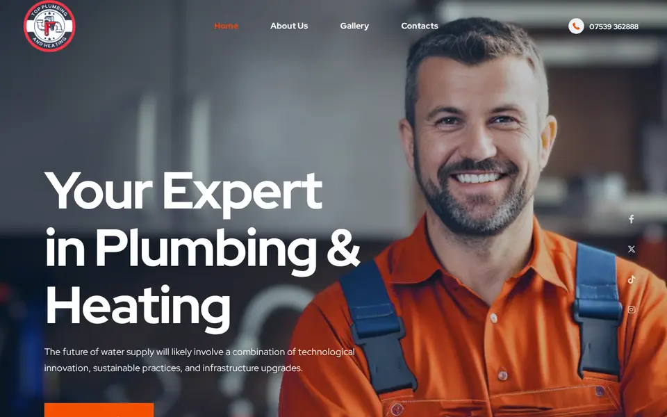 The top of topplumbingandheating.co.uk