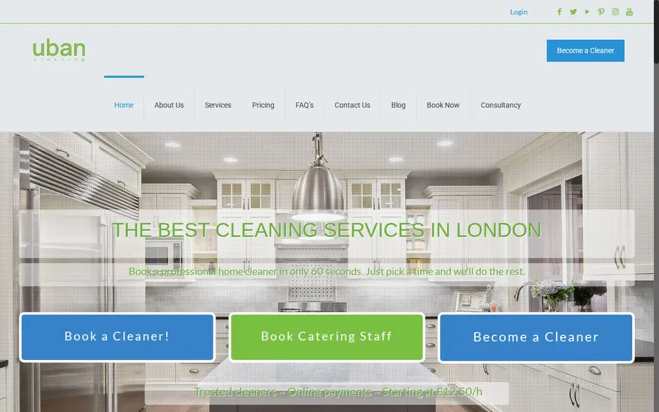 The top of ubancleaning.com