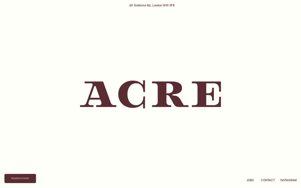 The top of acre-london.com